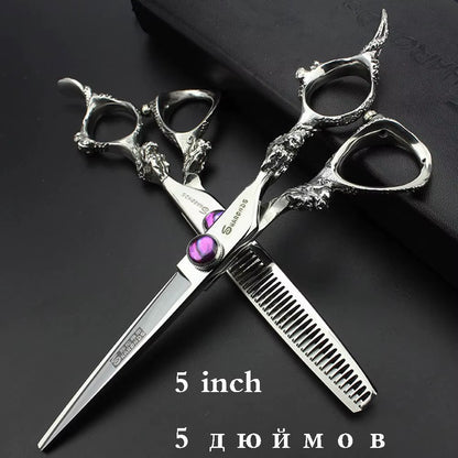 Japanese Hairdressing Scissors 8 Inch Professional Barber Scissors Hairdresser Set 440C Scissors Hair Cutting Scissors