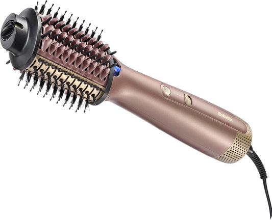 Air Power Volume 2-In-1 Hair Dryer and Styler, Wet and Dry Modes, Smoothing Blow Dryer Brush with 3 Temperature Settings, Ionic, Ceramic, Gold