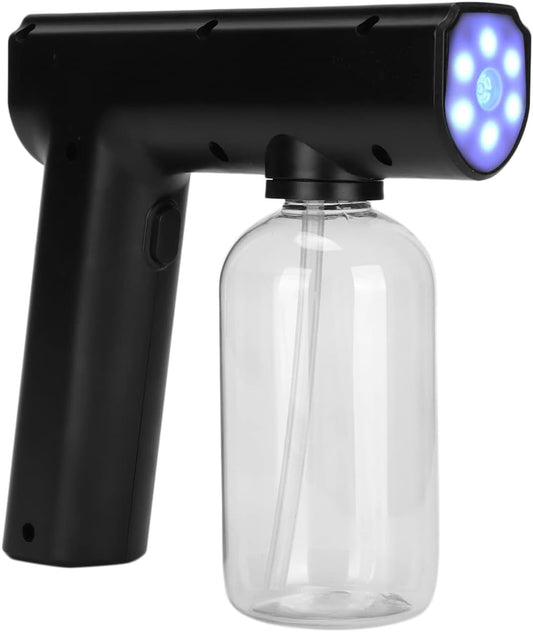 Electric Mist Atomizing Spray Gun, Handheld Electric Sprayer, Portable Sanitizer Gun, Portable Rechargeable Spray Gun(Black)