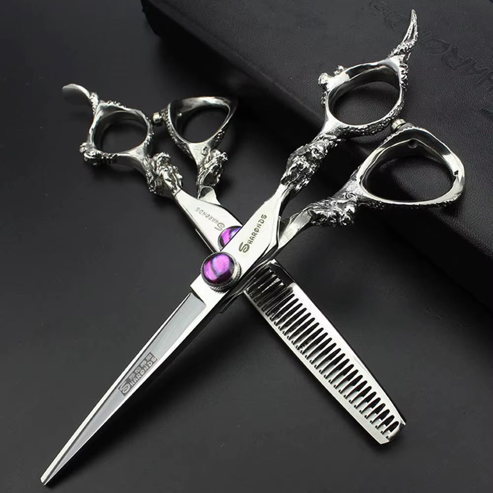 Japanese Hairdressing Scissors 8 Inch Professional Barber Scissors Hairdresser Set 440C Scissors Hair Cutting Scissors